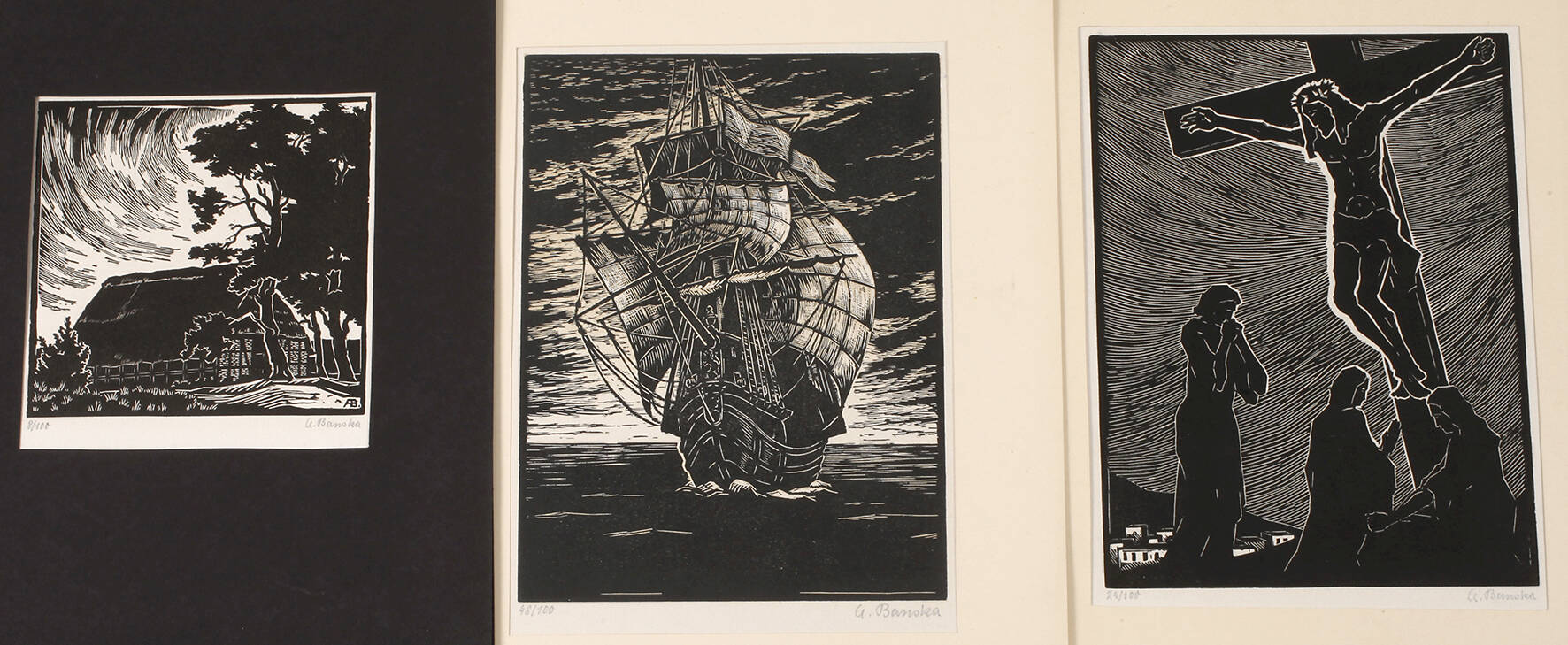 Albert Banska, Drei Holzschnitte