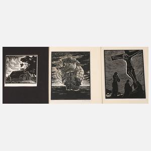 Albert Banska, Drei Holzschnitte