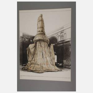 Christo, "Wrapped Monument to Leonardo"