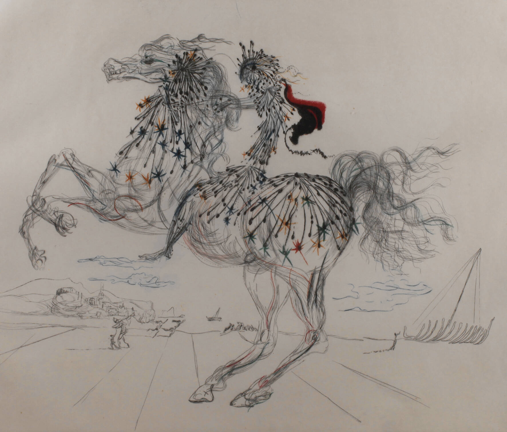 Salvator Dali, Reiter vor Landschaft