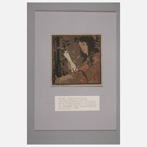 Koloman Moser, "Lesendes Mädchen"