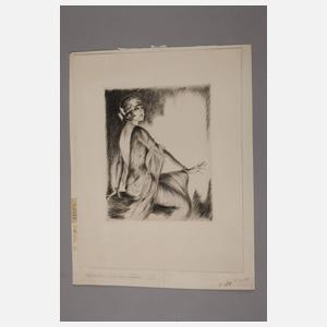 L. von Nathusius, attr., Dame in der Loge