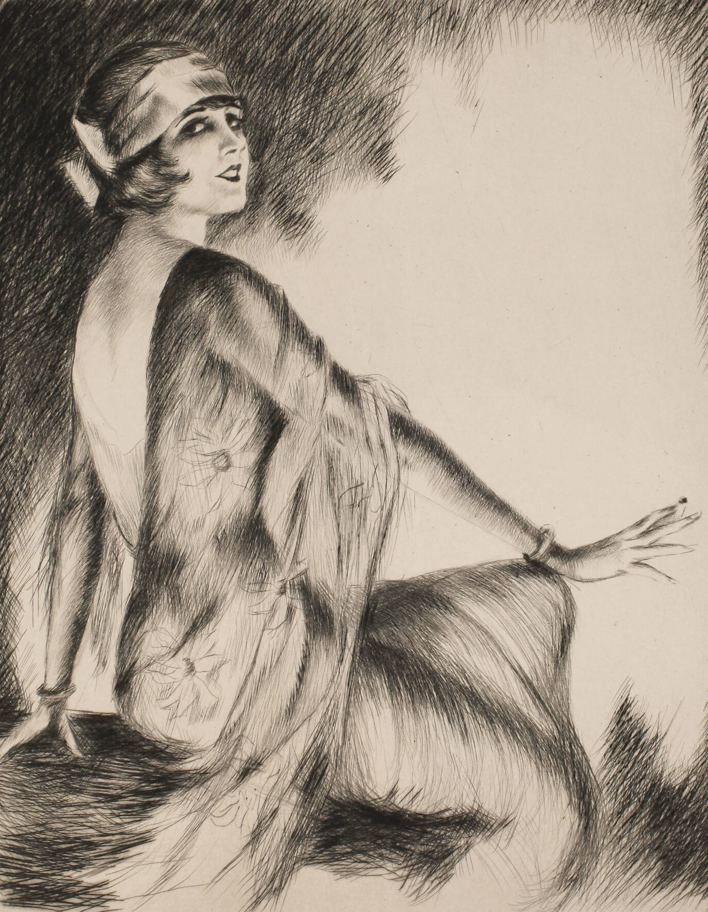 L. von Nathusius, attr., Dame in der Loge