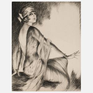 L. von Nathusius, attr., Dame in der Loge