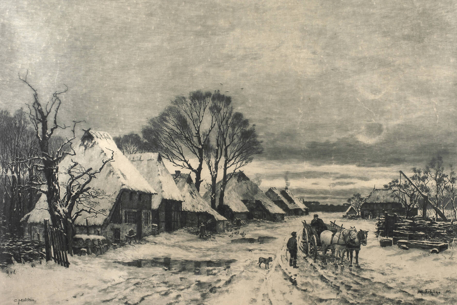 Martin Schöne, Winter im Dorf