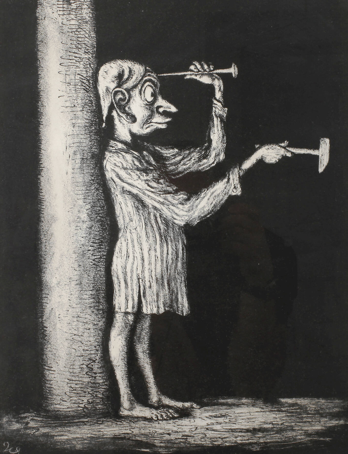 Prof. Andreas Paul Weber, Der Schlag in Leere