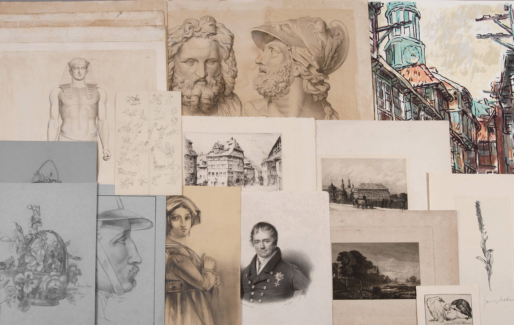 Konvolut Grafik und Zeichnungen