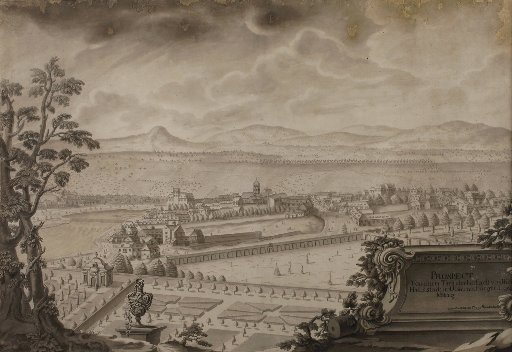 Philip Gunderstorffer, Ansicht der Wiener Vorstadt