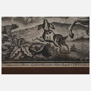 Jacob Lauthner, Bei der Falkenjagd