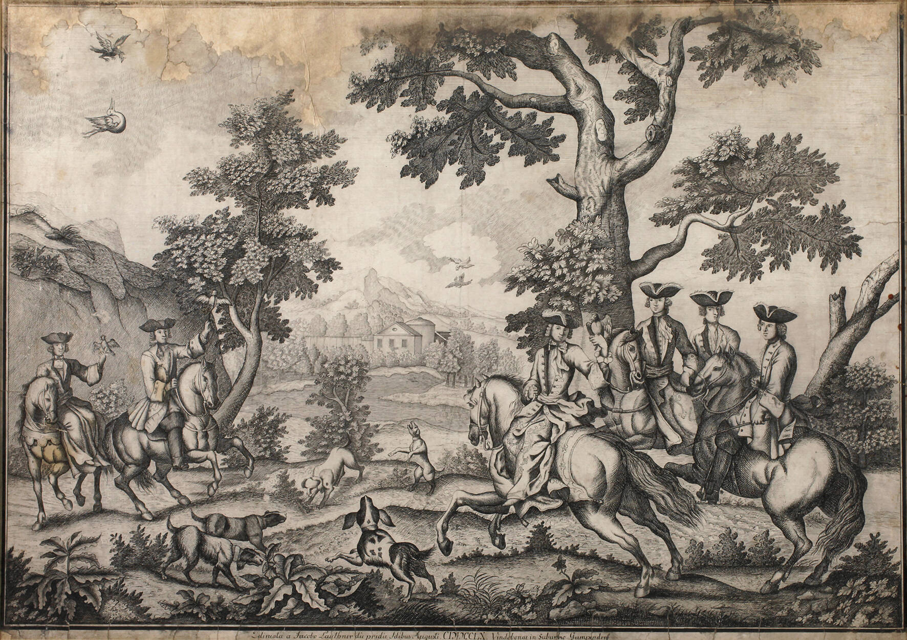 Jacob Lauthner, Bei der Falkenjagd