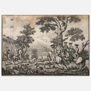 Jacob Lauthner, Bei der Falkenjagd