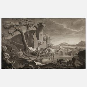 Matthias Oreszkovich, attr., Vieh am See