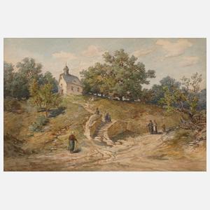 Adolf Chelius, "Kirchgang in der Schwalm"