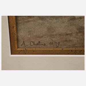 Adolf Chelius, "Kirchgang in der Schwalm"