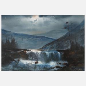 Hjalmar Lundberg, Nächtlicher Wasserfall