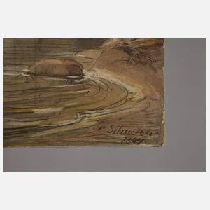 Prof. Caspar Scheuren, Burg im Mondschein