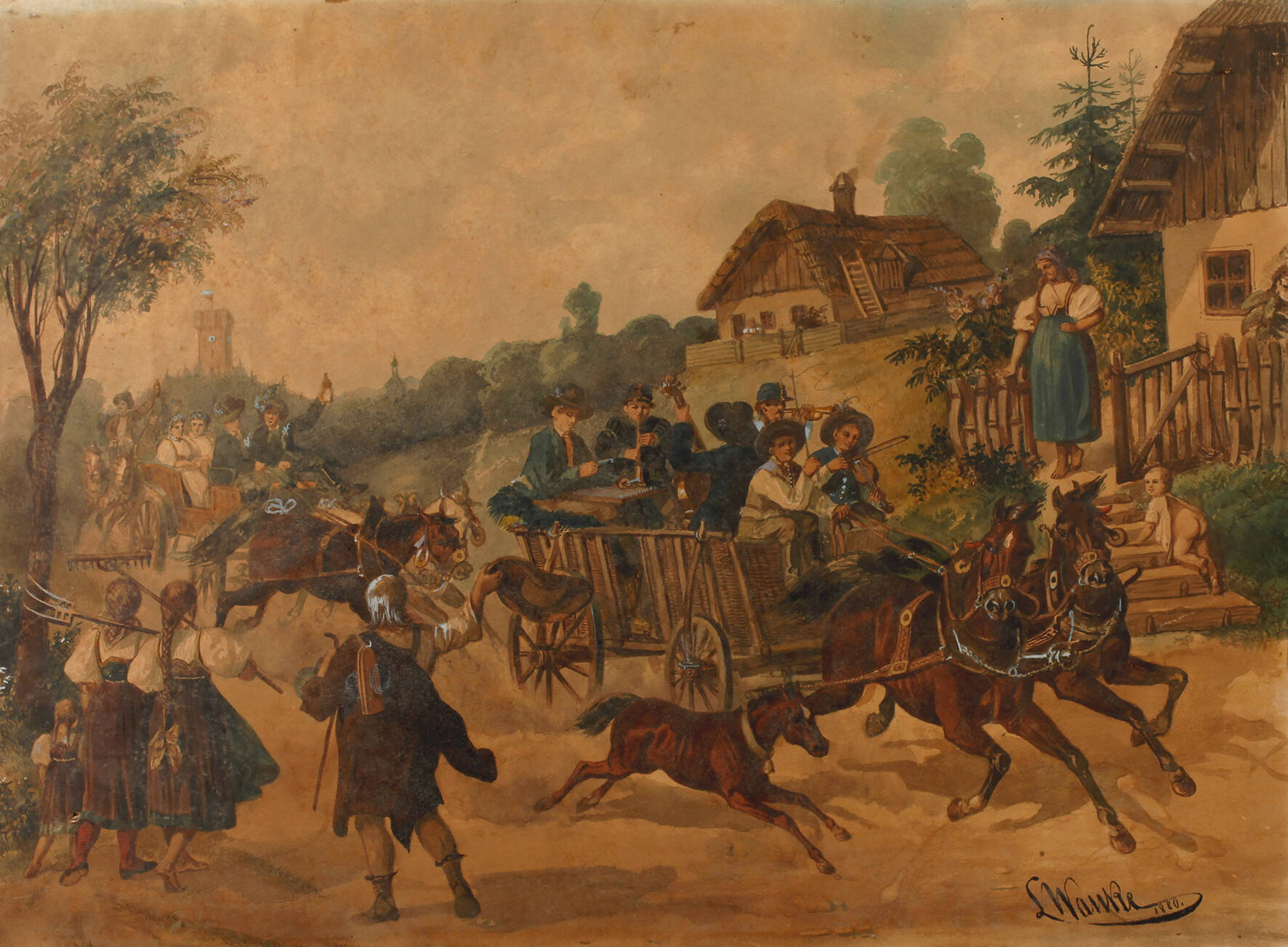 Ludwig Johann Wanke, Fröhliche Kutschfahrt