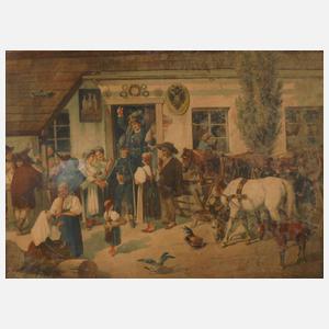 Ludwig Johann Wanke, Vor der Schenke