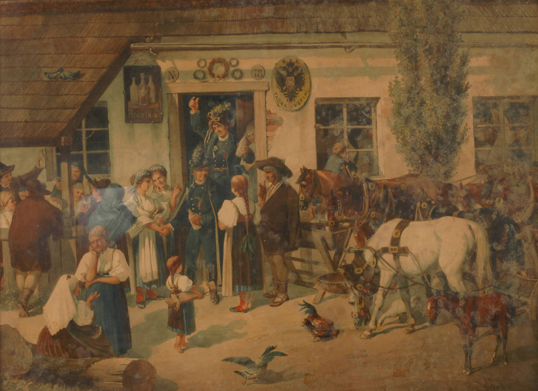 Ludwig Johann Wanke, Vor der Schenke