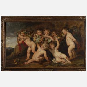 Luise Winter-Pedersen, "Die Früchtegirlande" nach Rubens
