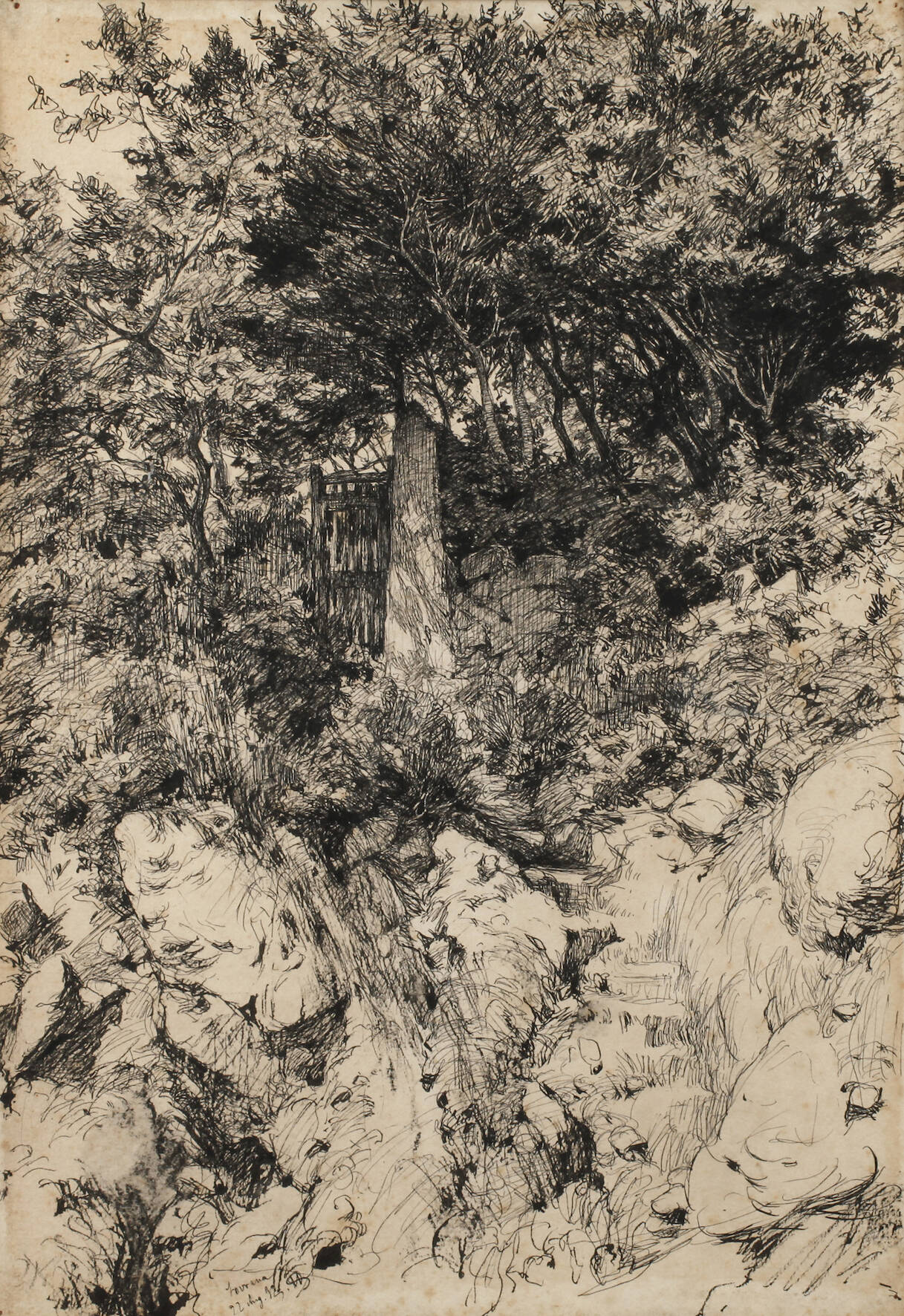 Stanislaw Witkiewicz, attr., Verborgenes Gartentor