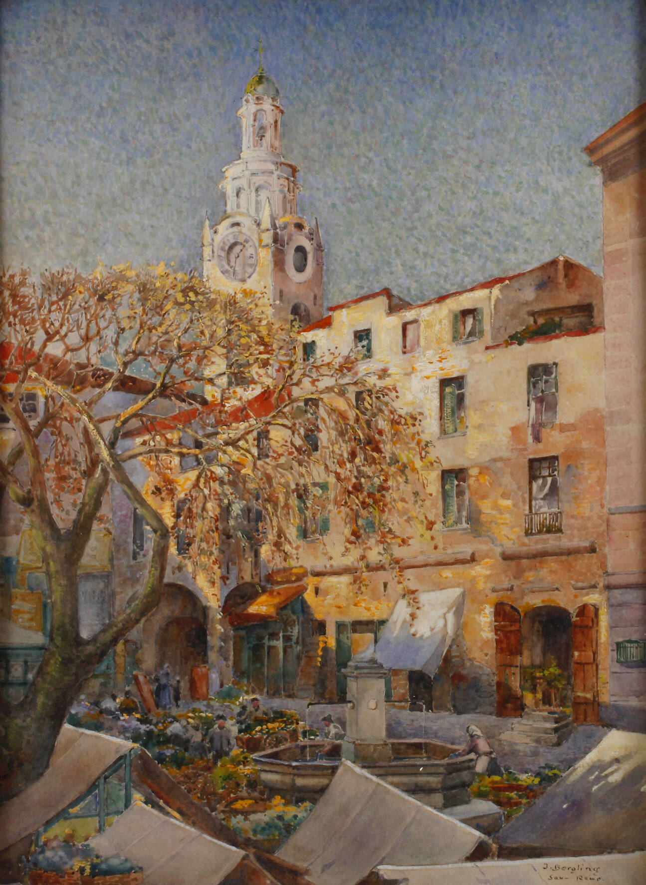 J. Bergling, Blumenmarkt in San Remo