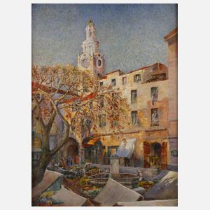 J. Bergling, Blumenmarkt in San Remo