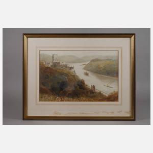 Arthur Cox, Blick auf Burg Gutenfels am Rhein