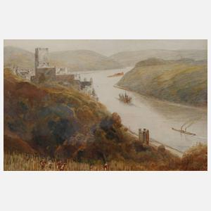 Arthur Cox, Blick auf Burg Gutenfels am Rhein