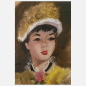 Jean Gabriel Domergue, Mädchenportrait