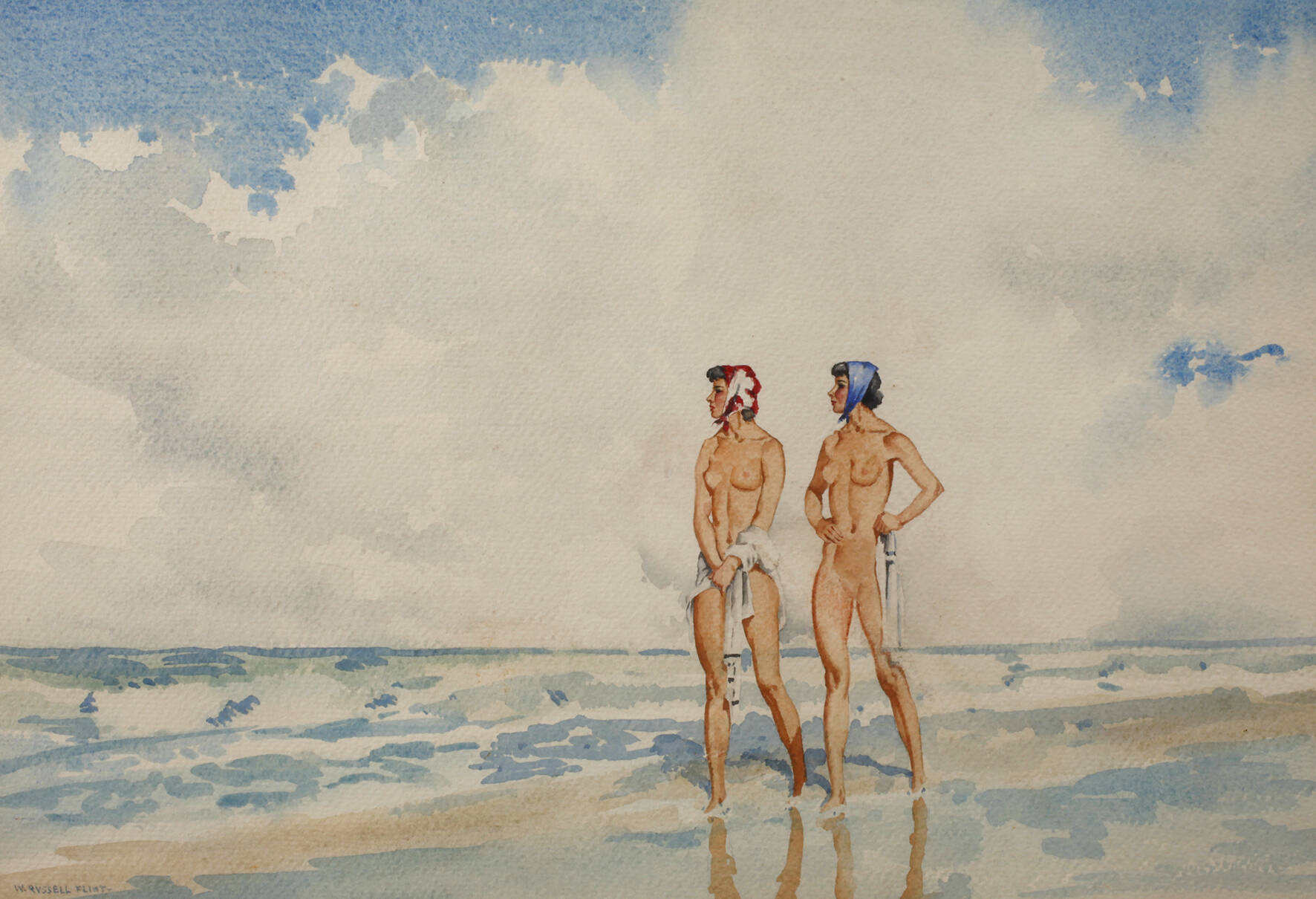 Sir William Russell Flint, Am Strand