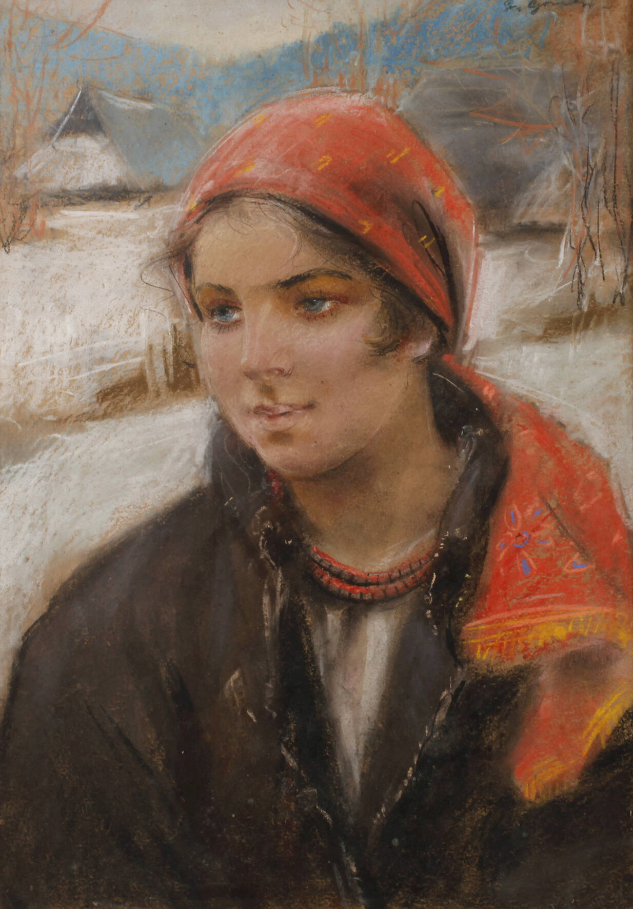 Stanislaw Gorski, Mädchen mit rotem Kopftuch