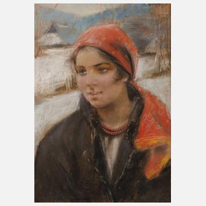 Stanislaw Gorski, Mädchen mit rotem Kopftuch
