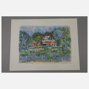 Harald Hakenbeck, "Häuser zwischen Bäumen"