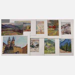 Hubert Hubner, Konvolut Aquarelle