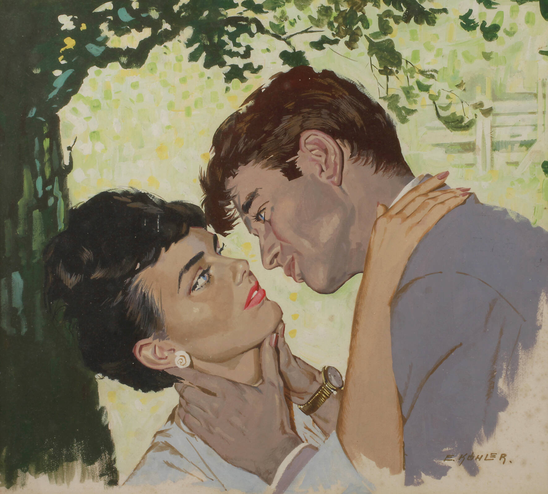 E. Köhler, Junges Liebespaar