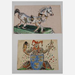 Friedrich Kunitzer, Paar Karnevalsentwürfe