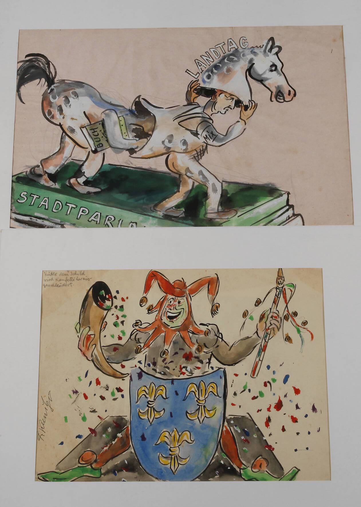 Friedrich Kunitzer, Paar Karnevalsentwürfe