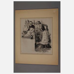 Georg Mühlberg, Drei Illustrationszeichnungen