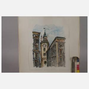 Marie Pilat, Ansicht des Salzburger Rathausturms