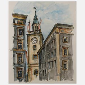 Marie Pilat, Ansicht des Salzburger Rathausturms