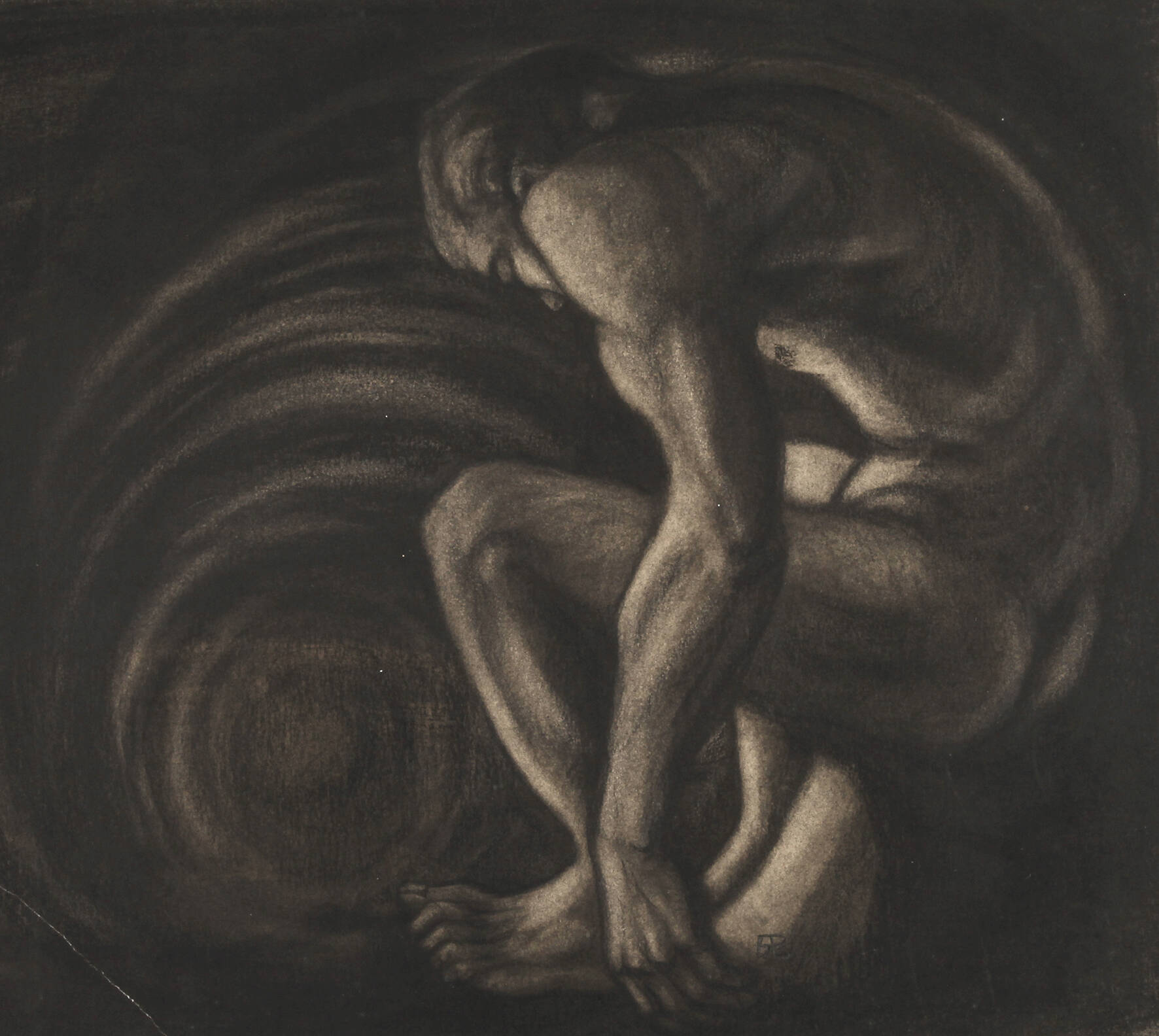 Adolf Presber, Sitzender Akt