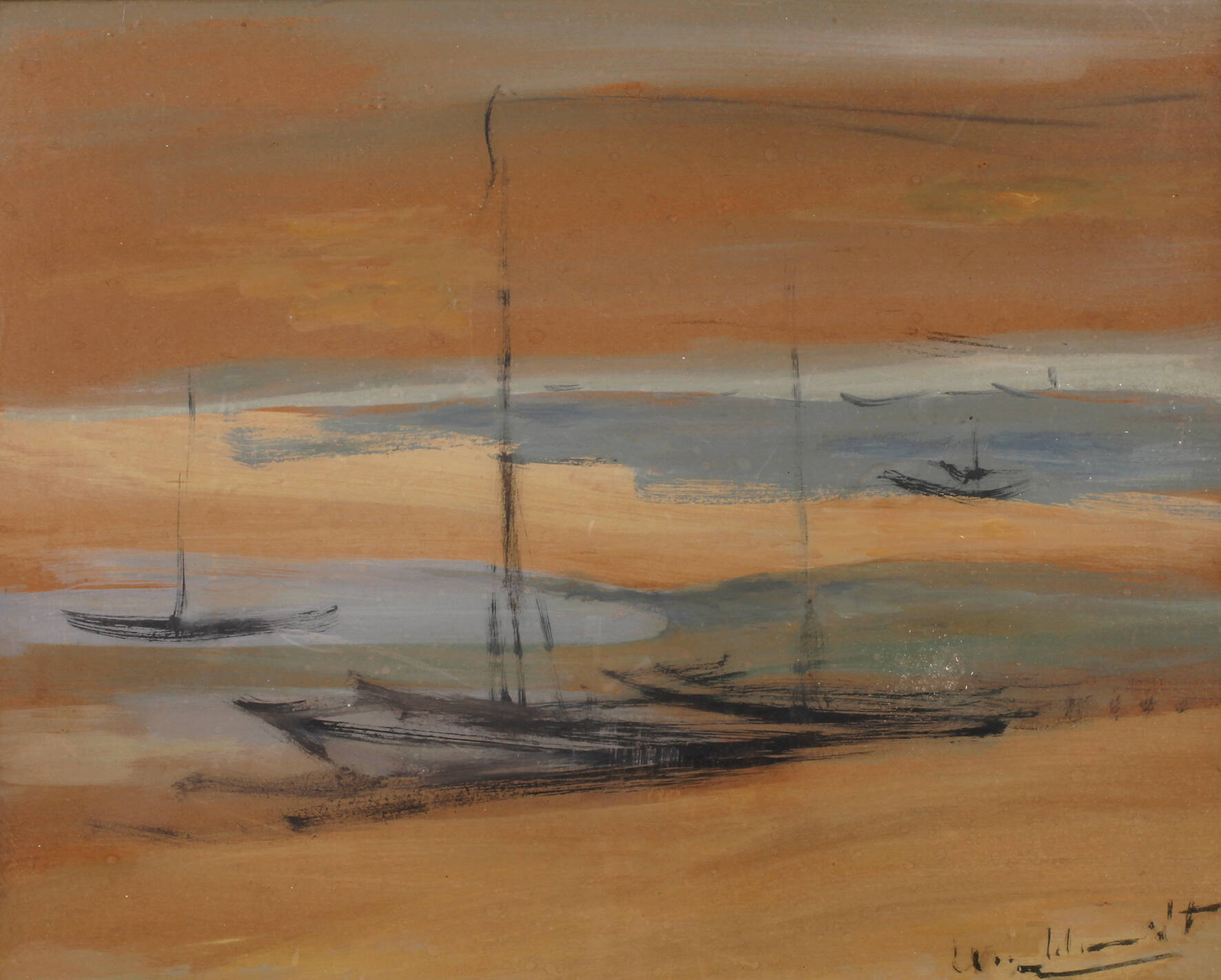 Max Schmidt, Boote am Strand