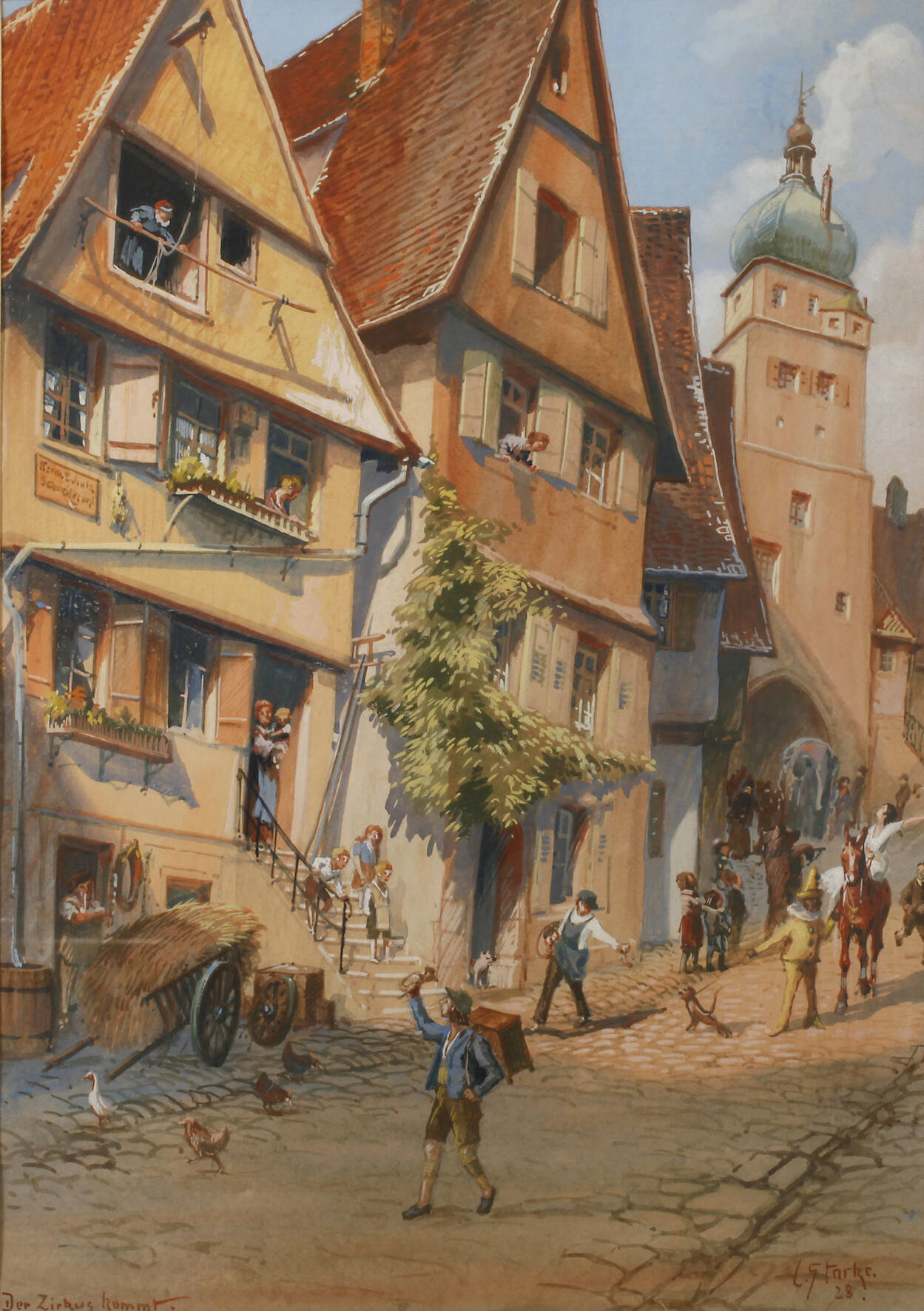 L. Starke, "Der Zirkus kommt."