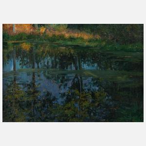 Oskar Seidel, Spiegelungen im Waldsee