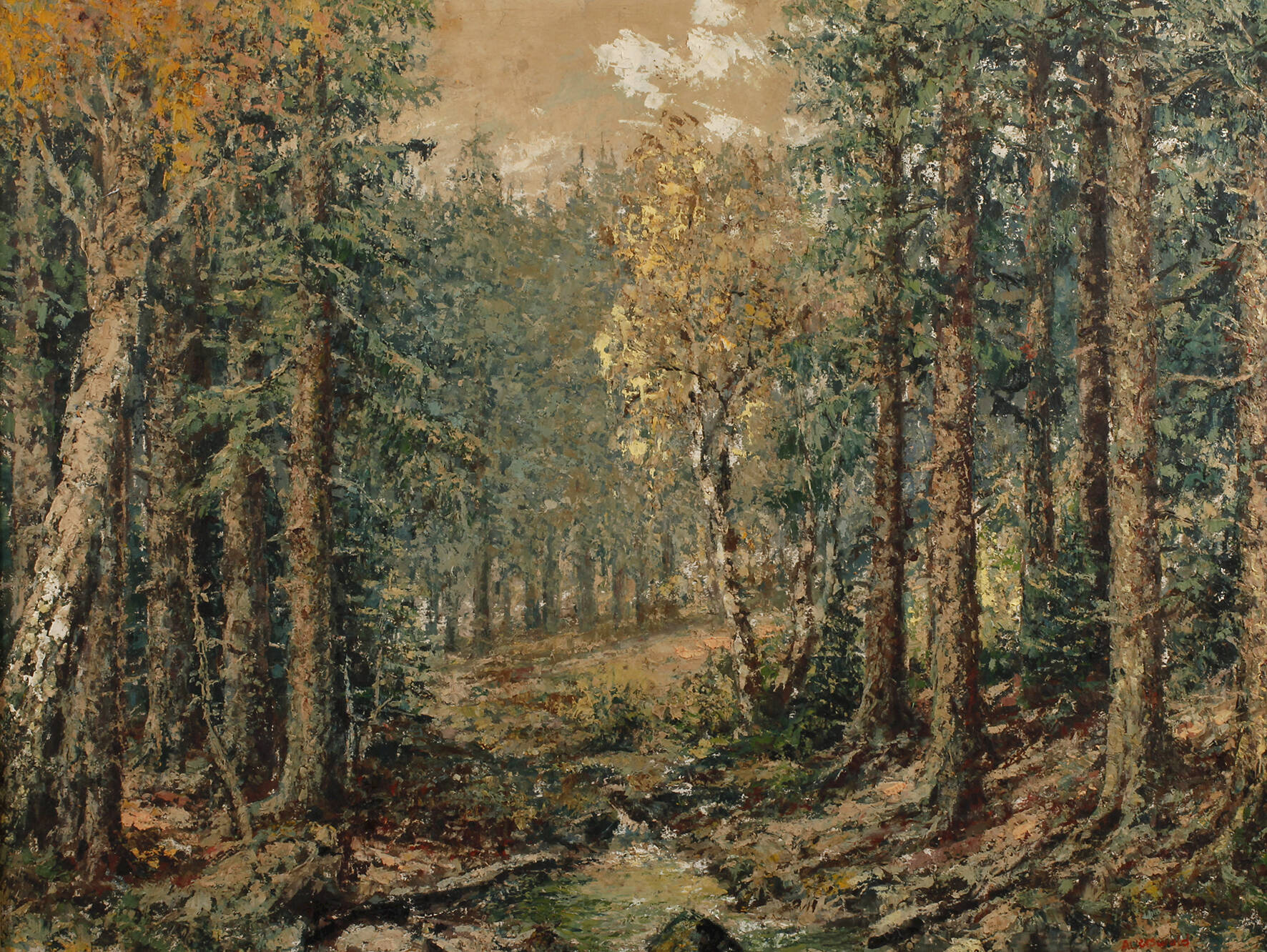 Theodor Emil Auerswald, Spätsommerliche Waldlichtung