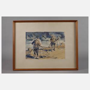 Hanns Georgi, Fischer beim Netze flicken