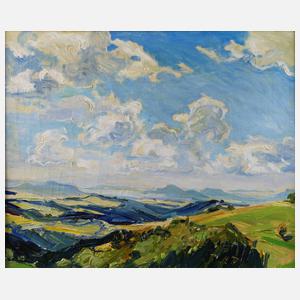 Hanns Georgi, attr., Blick zum Elbsandsteingebirge