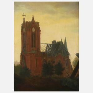 Johannes Hegner, Die zerstörte Pauluskirche in Plauen