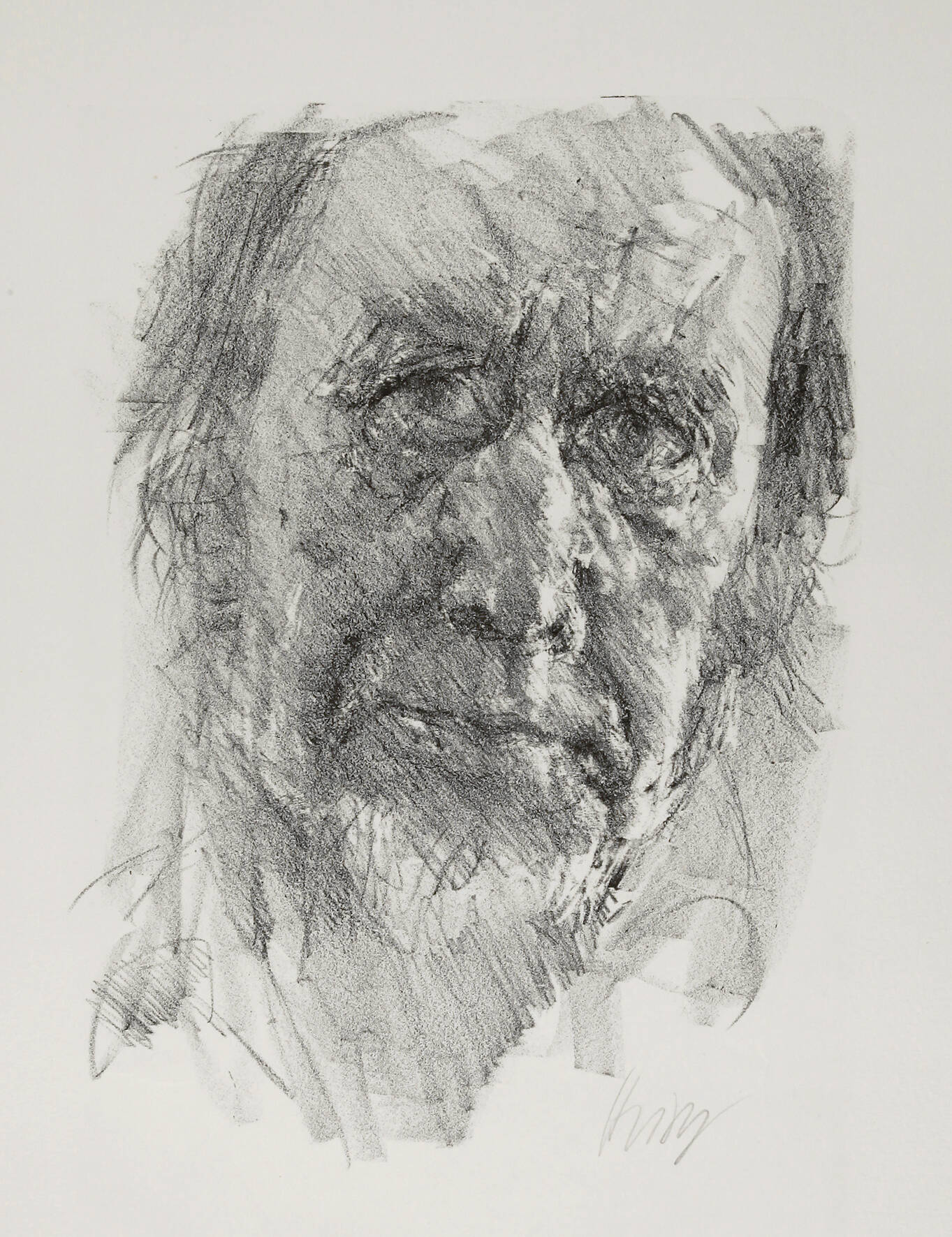 Prof. Bernhard Heisig, Selbstbildnis